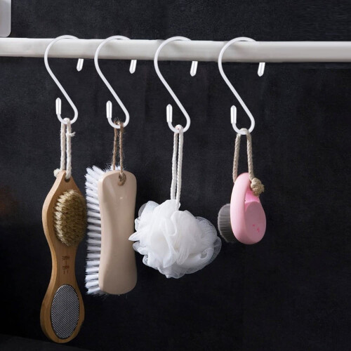 Kitchen Storage S Hooks 12-Pack White 2