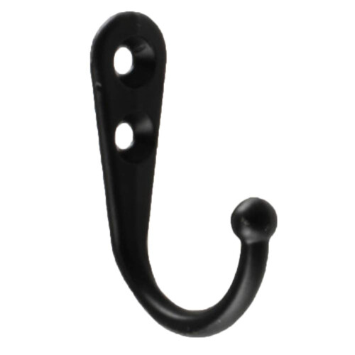 Wandhaken mit Schrauben 10er-Pack Black 1