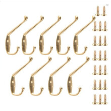 9er-Pack Metallhaken zur Wandmontage, Doppelstift Gold