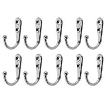 Wandhaken mit Schrauben 10er-Pack Silver