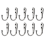 Wandhaken mit Schrauben 10er-Pack Silver 1