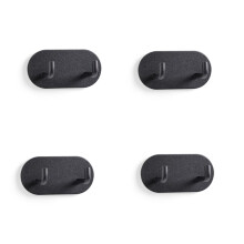 Einfach anzubringende Wandhaken fürs Badezimmer – 4er-Pack Black