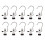 Haken mit Klemme Edelstahl   10-pack 1
