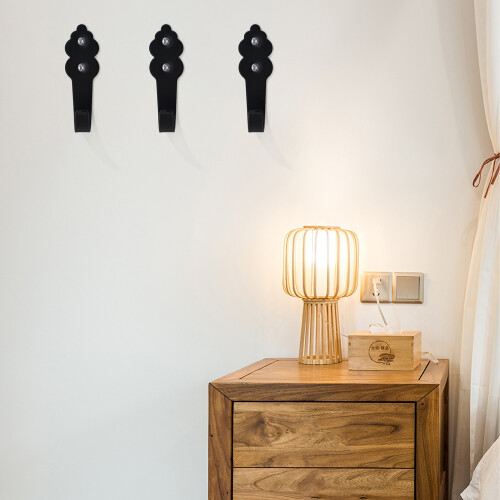 Wandhaken mit Schrauben – 10er-Pack Black 2