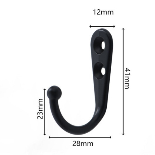 Wandhaken mit Schrauben 10er-Pack Black 2