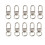 Verschlusshaken-Set - 10 Stück, Premium-Qualität Silver 1