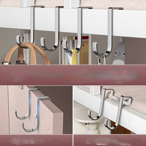 Over Cabinet Door Hooks, Double Hooks for Kitchen 2 Pack  S 2