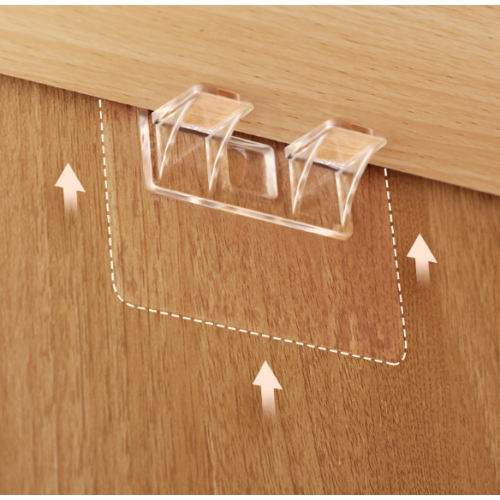 Cupboard Cabinet Shelf Support Nails 4-Pack Transparent 2