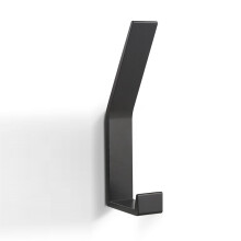Wandgarderobenhaken – Doppelhaken (Bohrmontage) Black 8-pack