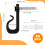 Lichthaken mit Schrauben, 20er-Pack Black 4
