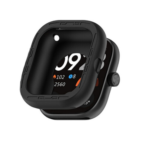 Μαύρη Θήκη Σιλικόνης για Redmi Watch 4 - Προστασία από Πτώσεις & Γρατζουνιές 1