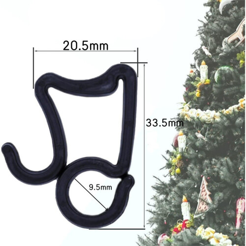 50 Pack Outdoor String Light Hooks for Hanging String Lights Black 1