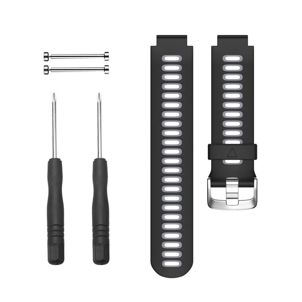 Compatible With Garmin Forerunner 220/230/235/620/630/735Xt Armband / Gray Black 7314280043255