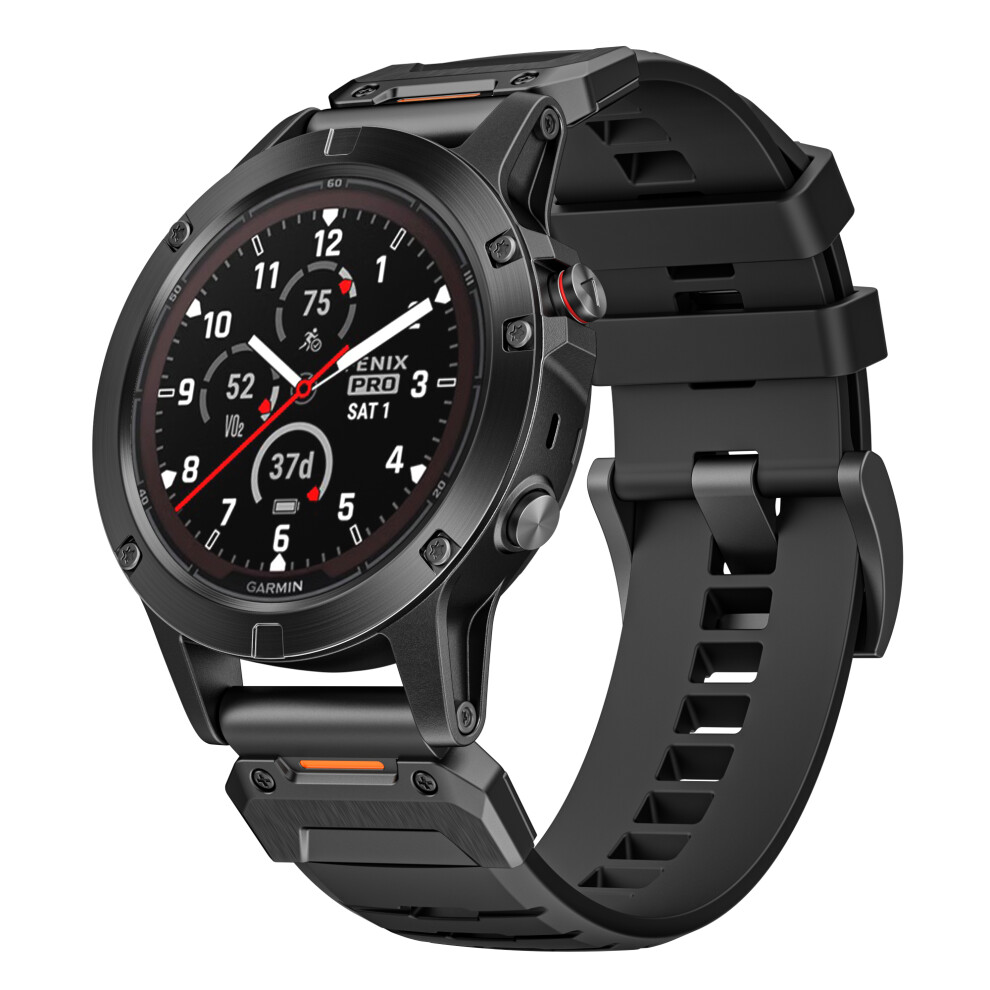 Inf Black 26Mm Watch Strap For Garmin Fenix 3/5/5X/6X/7X