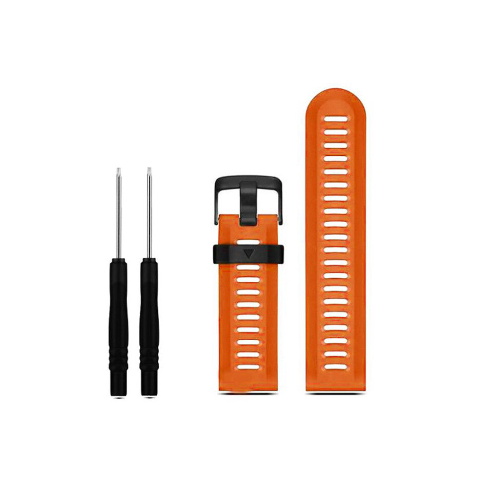 Silicone Watchband For Garmin Fenix 3 Hr/6X Gps/5X Sapphire/Descent Mk1 Orange 7314281049775