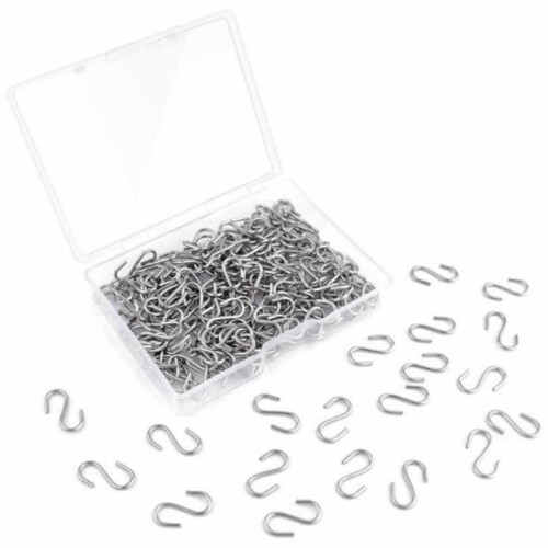 Mini-S-Haken aus Edelstahl, 100er-Pack Silver 1