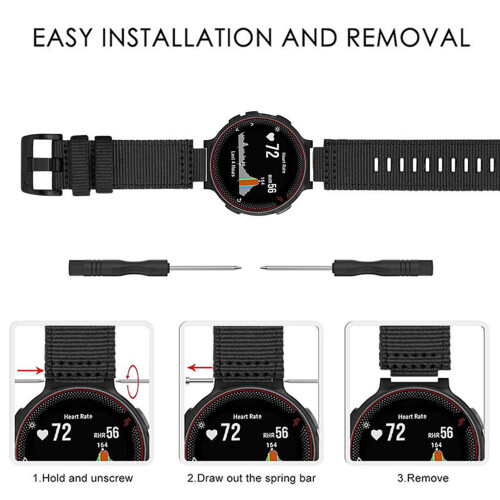 Nylon-Uhrenarmband für Garmin Black 2