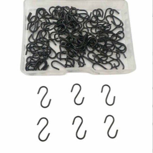 Mini-S-Haken aus Edelstahl, 100er-Pack Silver 2