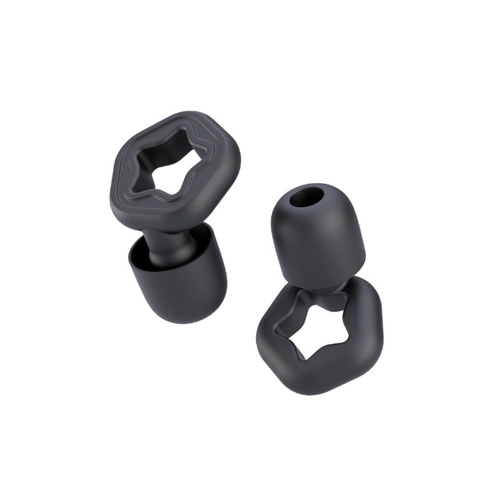Silicone Noise Cancelling Earplugs For Sleeping, Studying & Travel Black 7314280956920