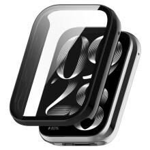 Xiaomi Mi Band 9 Pro Hülle mit Displayschutz aus gehärtetem Glas Black