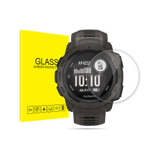 Garmin Instinct 2 Displayschutzfolie (2er-Pack), Gehärtetes Glas [EZ Fit]