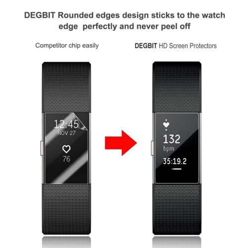Displayschutzfolie Fitbit Charge 2 TPU 5er-Pack 1