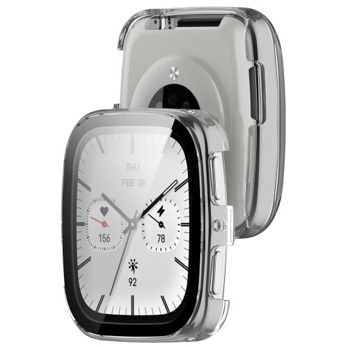 Amazfit Active 2 Square Schutzhülle: PC+Glas, 4.52x4cm, Komplettschutz Transparent 1