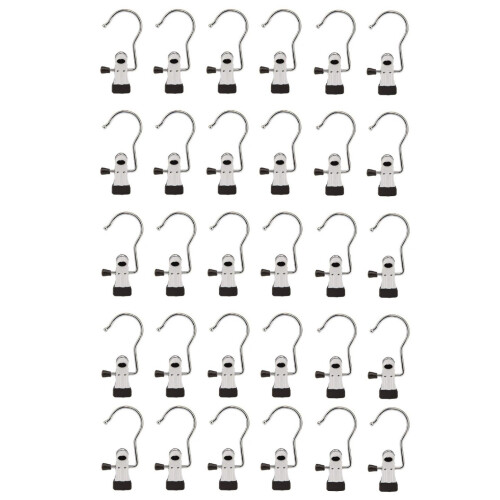 Haken mit Klemme Edelstahl   30-pack