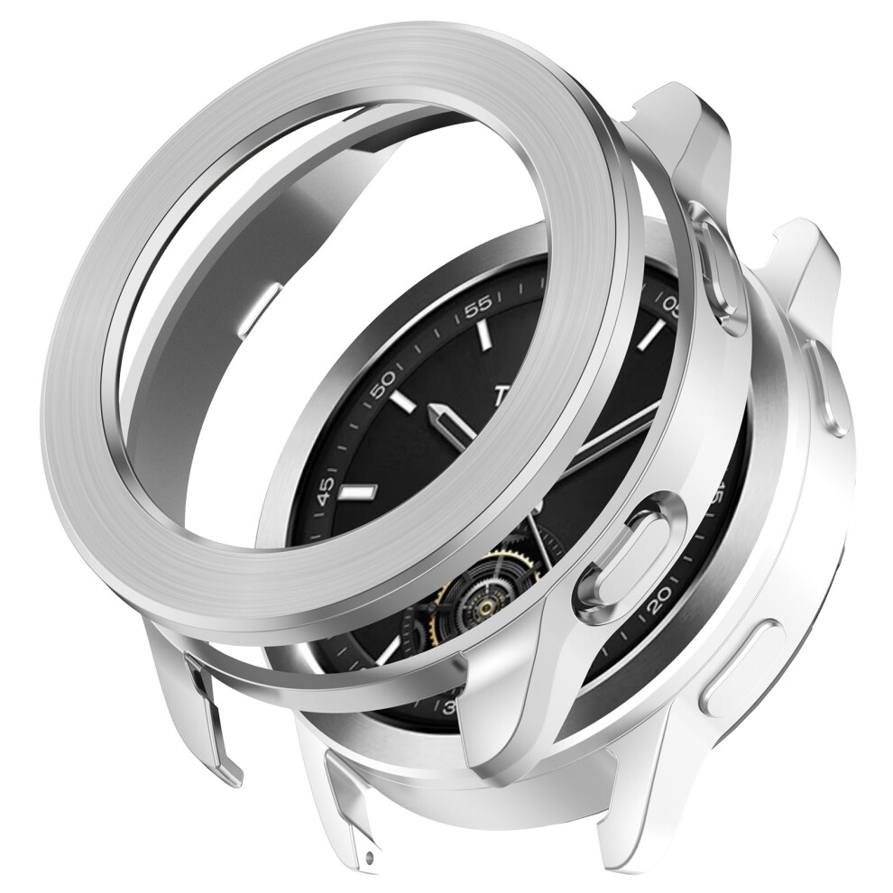 Protective Case+Replacement Bezel Set For Xiaomi Watch S3 Silver 7314280514229