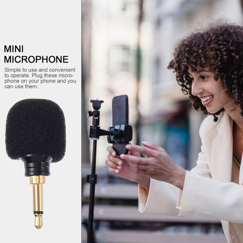 2St Compacte Zwart in-Line Microfoon Voor Computer En Telefoon 1