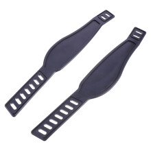 2St Zwarte Verstelbare Plastic Pedal Straps Voor Fitness