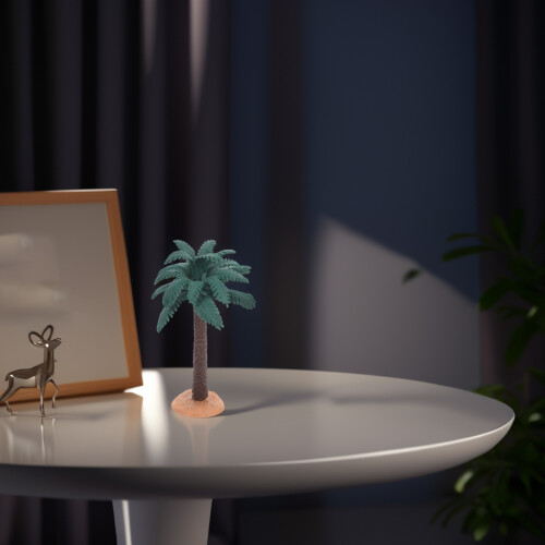 Coconuts Tree Palm Modell Weihnachten Amethyst Des Grün 2