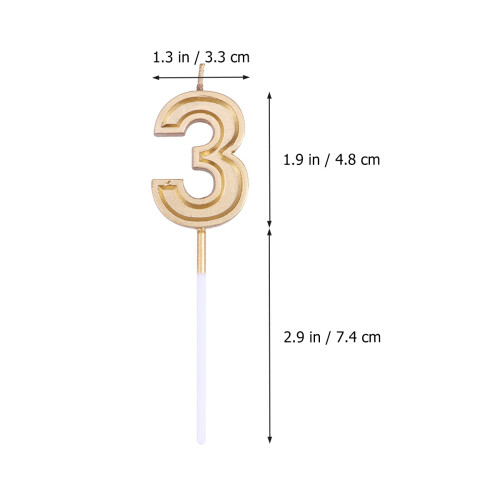 Number Candles Zahl 3 Stift Für Kinder 1
