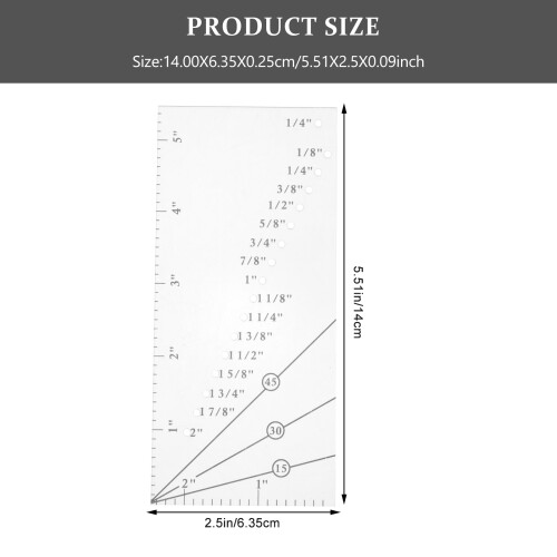 Durable Acrylic Sewing Patchwork Ruler for DIY Fabric Measuring 1