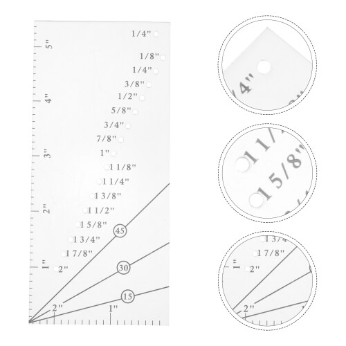 Durable Acrylic Sewing Patchwork Ruler for DIY Fabric Measuring 2