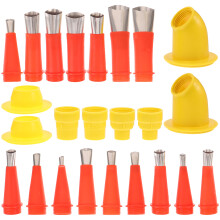 1 Set Heißschmelzkleber Düse Dichtmittel Metall Weichgummi