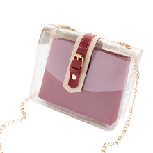 1St Durchsichtige Handtasche Chic Transparente Aufbewahrungstasche Rot