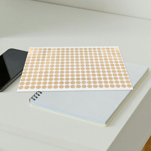 10 Blatt Runde Mit Klebebindung Goldene Kupferpapier 2
