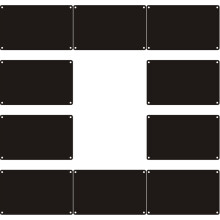 10 Leere Aluminium Türschild Namensschild Prägetags