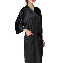 Longschürze Für Friseur Schwarzes Material 1Set Für Salon Und
