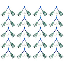 20Pcs Small Jigging Hook Assist Rigs Circle Hook-Blue No. 15