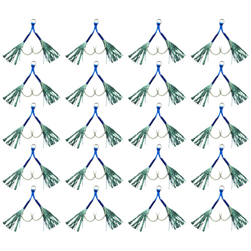 20Pcs Small Jigging Hook Assist Rigs Circle Hook-Blue No. 15