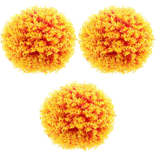 3Stk Simulierter Topiary Ball Blatt Dekoball Graspflanze 2