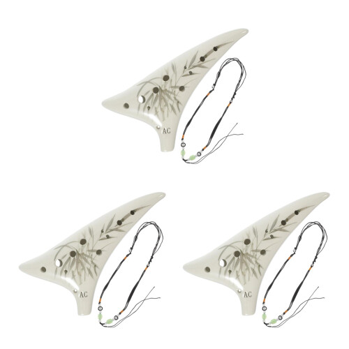 Set Aus 3 Tragbaren Ocarinas Mit Löchern 1