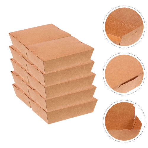 20 Stuks Clamshell Boxen Snack Dienblad Kraftpapier 2