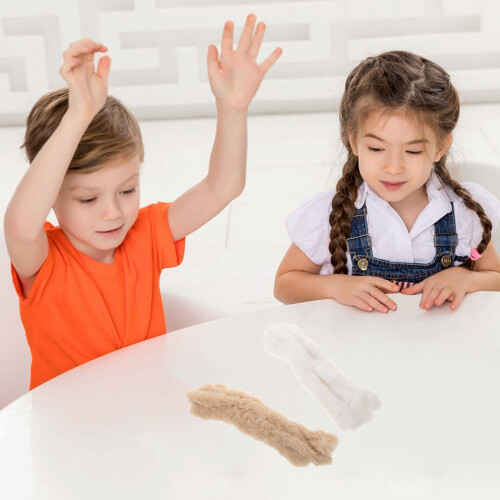 Pipe Cleaners Zwart Chenille Stengels 4 Stuks Wit 2