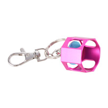 Snooker Pool Cue Chalk Holder Keychain Portable Chalk-Pink