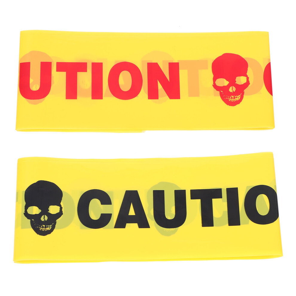 2 Pcs Halloween Safety Tape Warning Decoration Yellow Caution Orange 303945545156