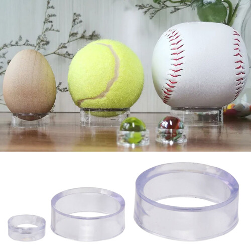 10Pcs Baseball Stands Round Display Stand Clear Rings-small 2