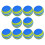 Rainbow Foam Balls Golf Swing Training Golf Training Balls-Blue 1